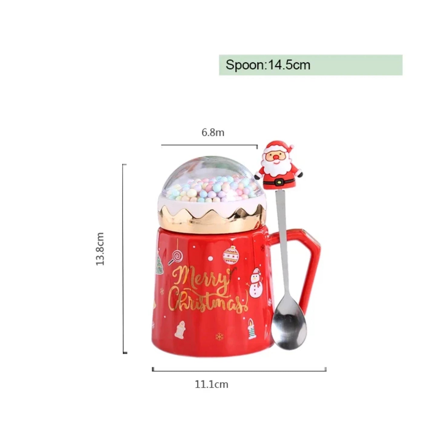 Christmas Mugs With Lid And Spoon