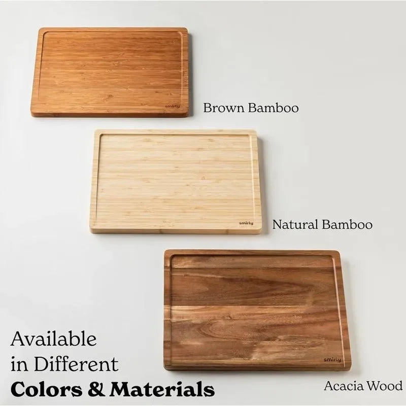 Bamboo Cutting Board Set with Holder