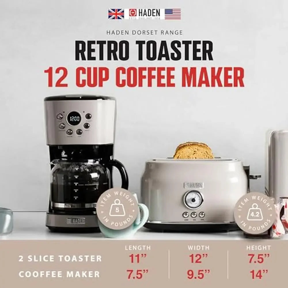 Retro Style coffee Maker & Two Slice Toaster