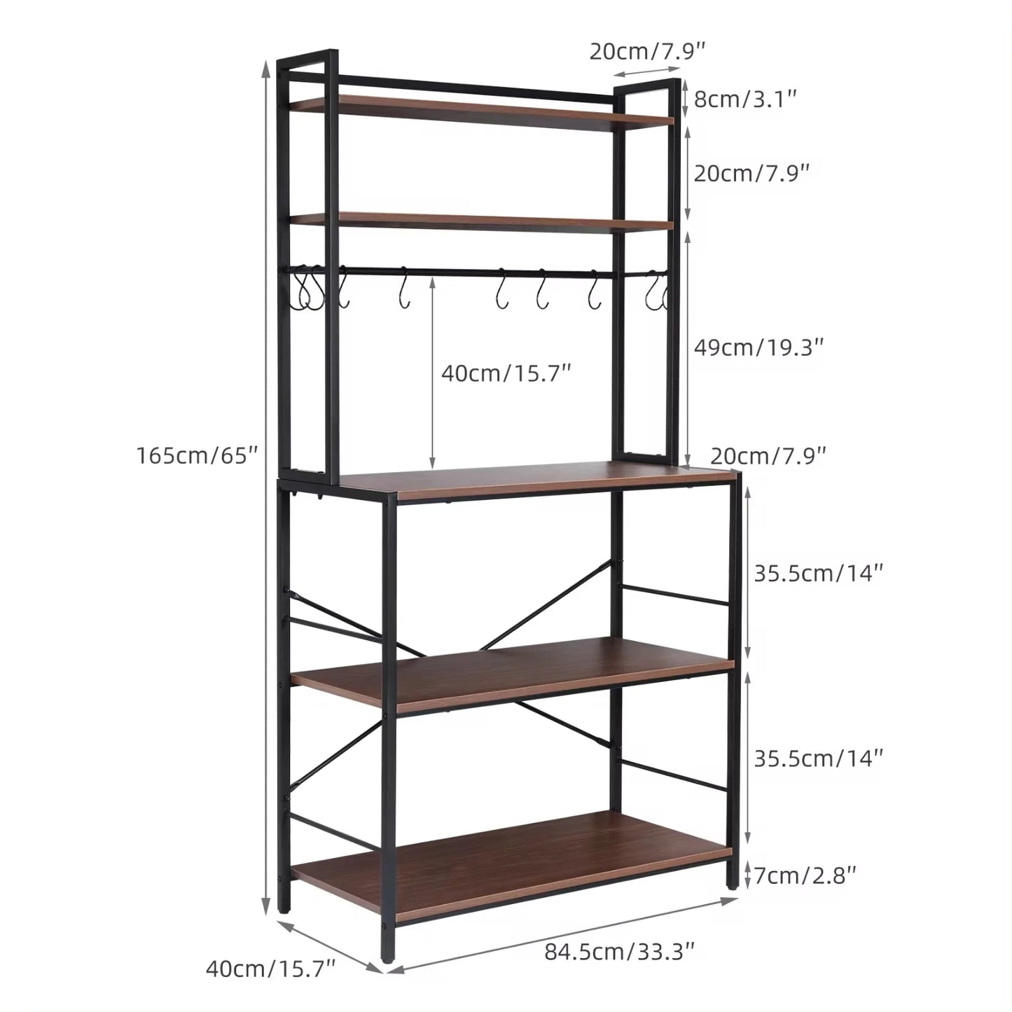 5-Tier Bakers Rack /Workstation /Organizer