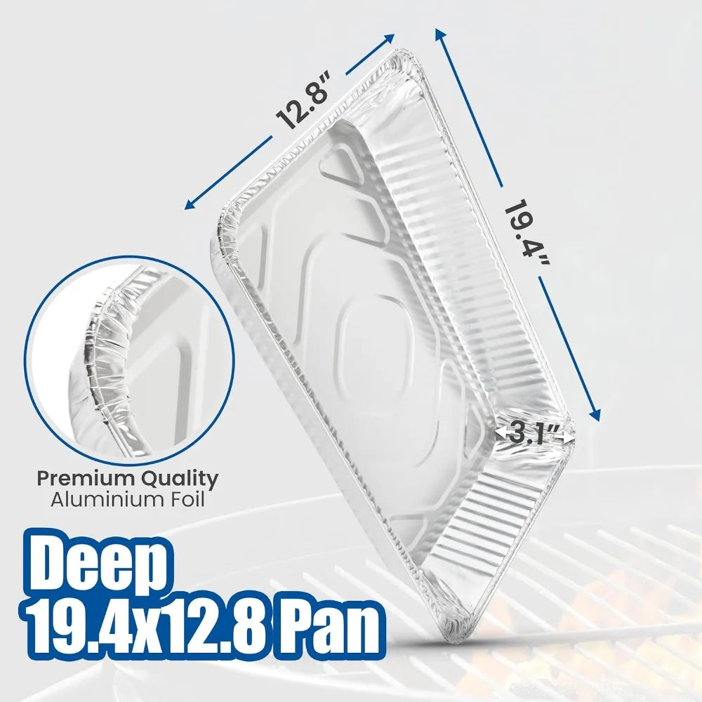 Large Aluminum (15 Pack)  Deep Foil Disposable Pans