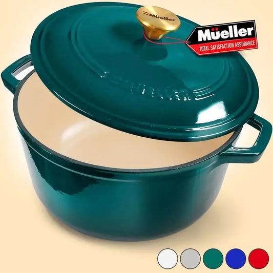 6 Quart Enameled Cast Iron Dutch Oven Pot