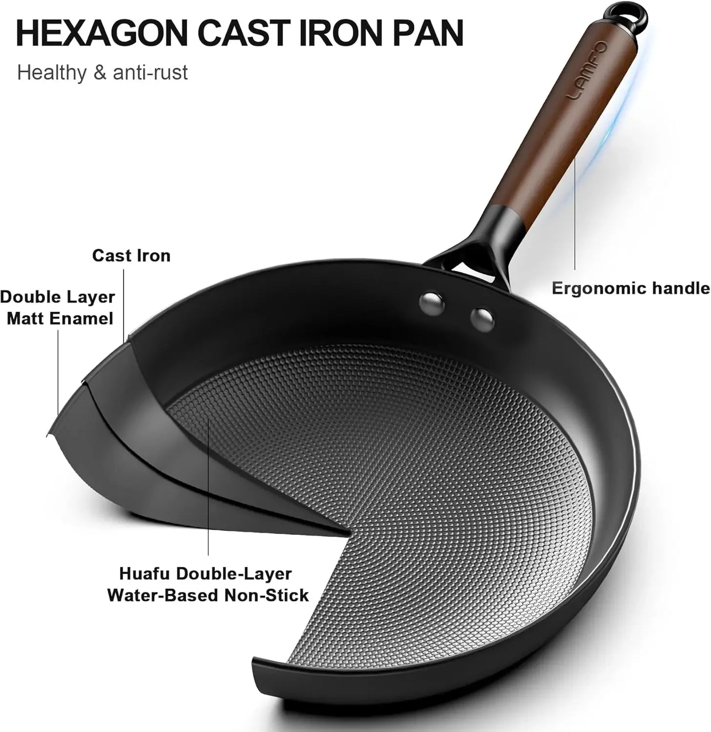 3 Piece Cookware Set Cast Iron Skillets