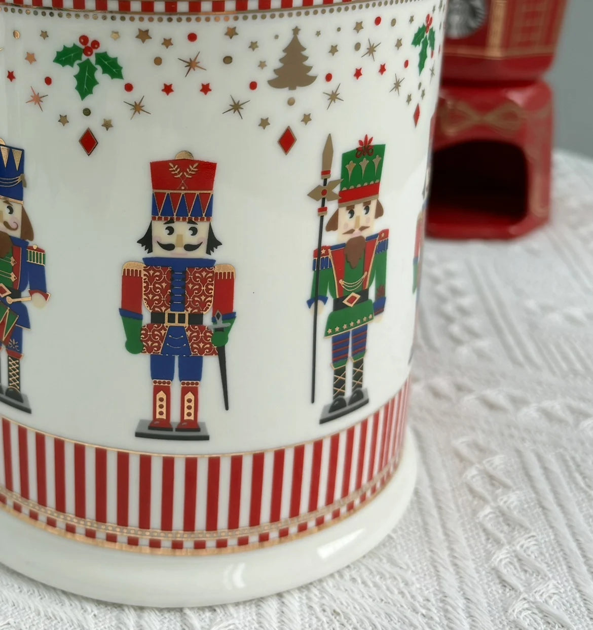 Christmas Ceramic Jar With Soldier