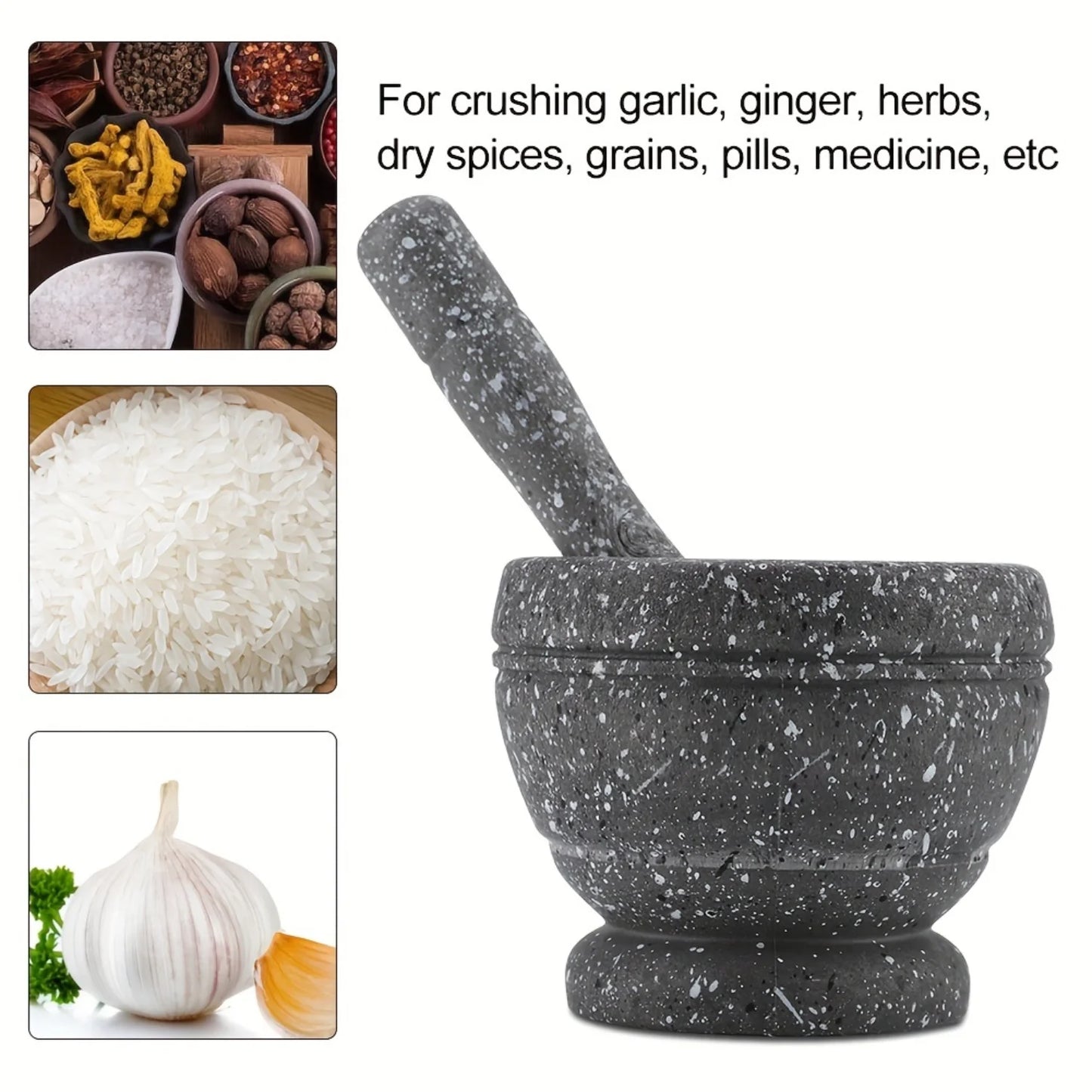 3-in-1 Grinder Mortar and Pestle Set