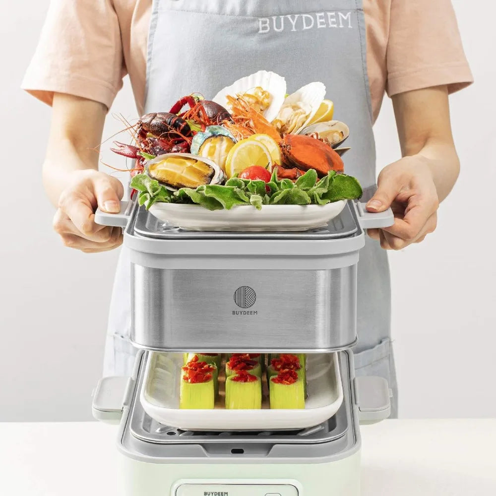 5-Quart Electric Steamer /Stackable Double Tier