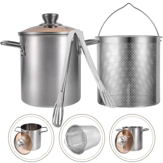 Stainless Steel Japanese Tempura Deep Fryer Pot