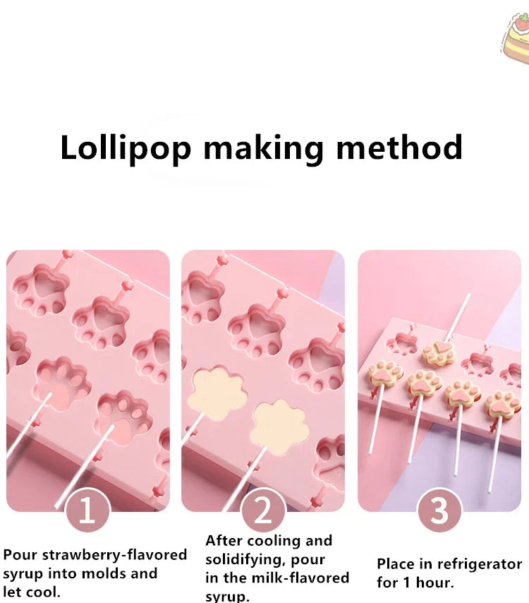 Silicone Lollipop Chocolate Candy 
Decorating Mold