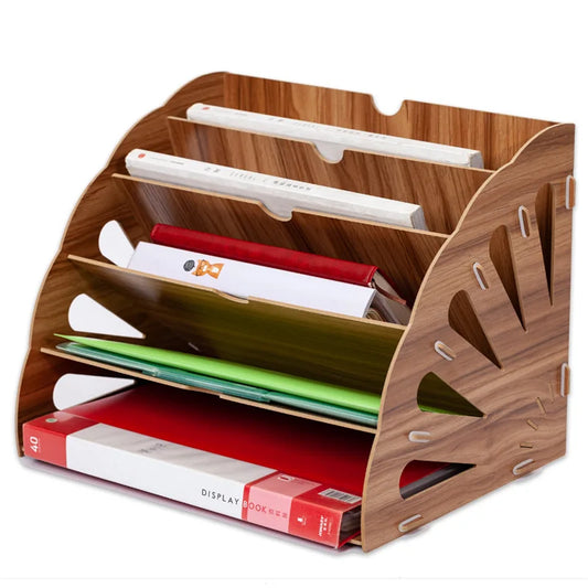 Wooden Fan Multi-Layer Display/Organizing Stand