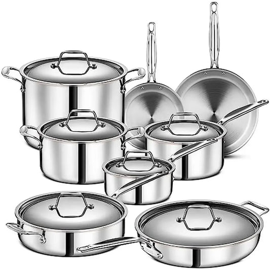 5-Ply Copper Core 14Pc Professional Home Cookware