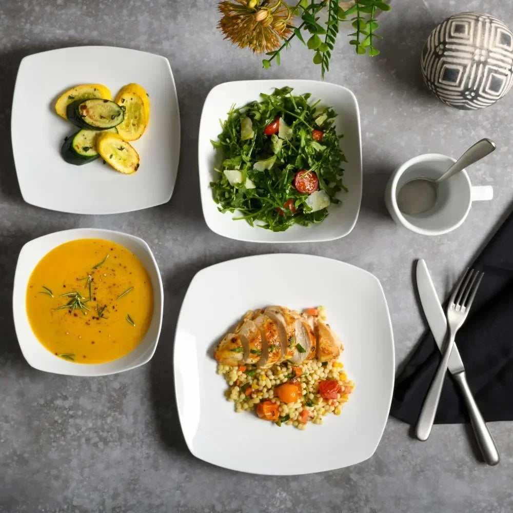 Square Expanded 40-Piece Dinnerware Set