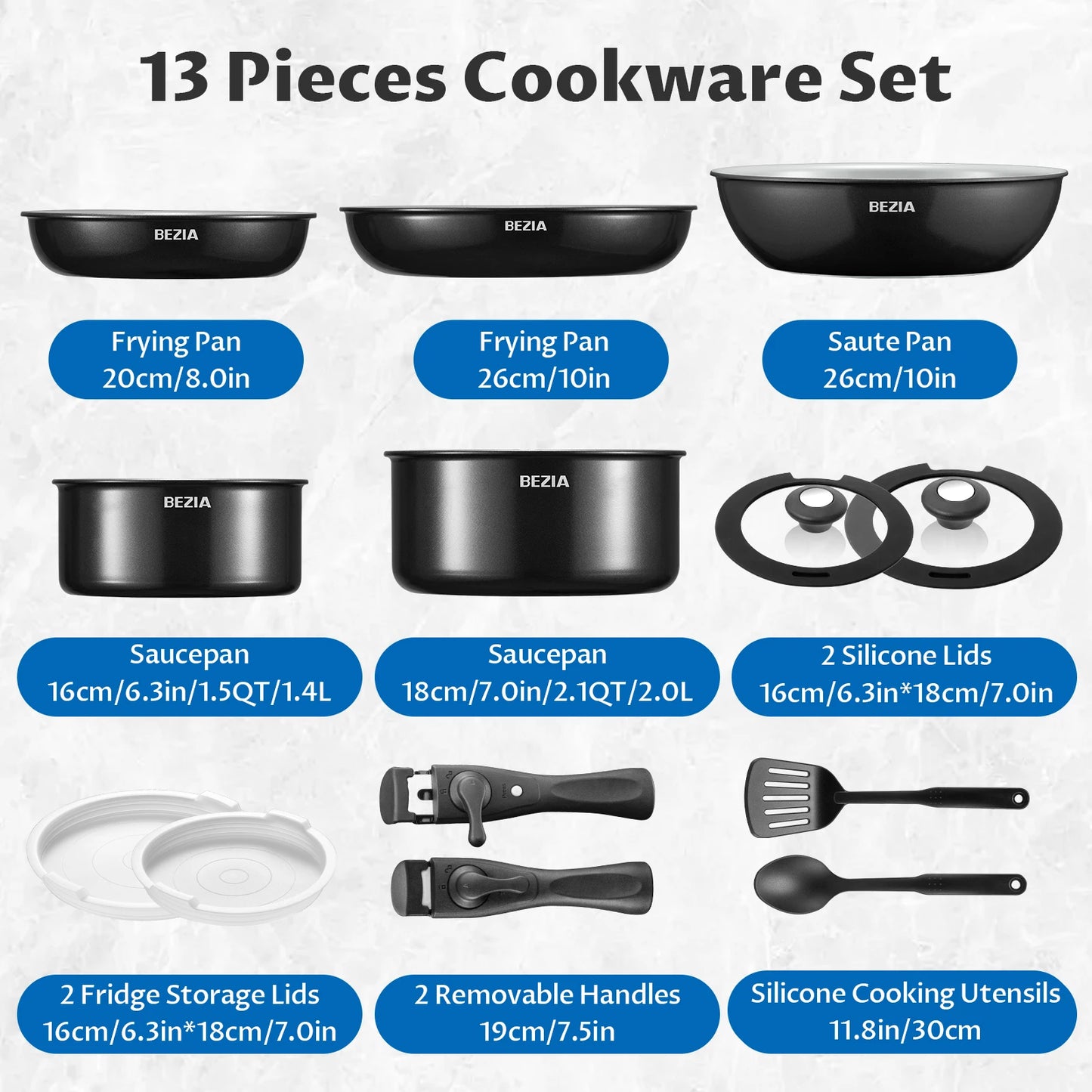 Induction Cookware with Detachable Handles