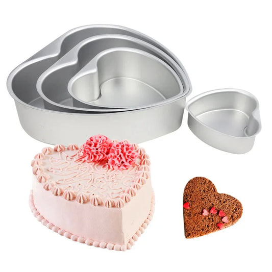 Heart Shape Reusable Aluminium Cake Pan