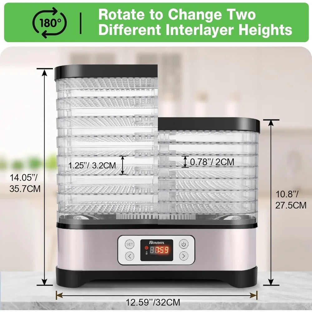 Dehydrator/ BPA-Free Trays With 72H Timer