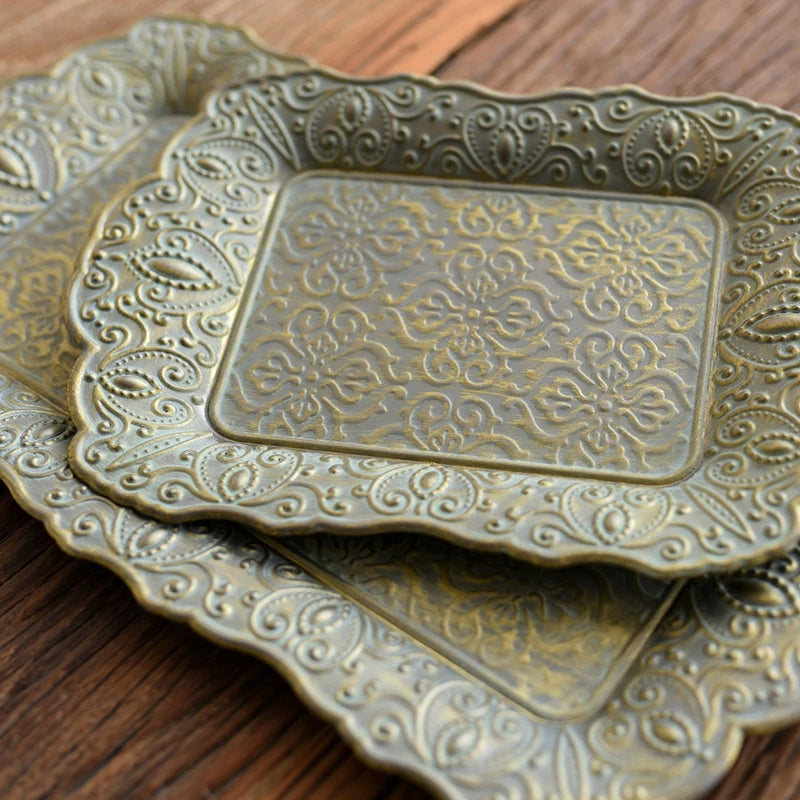 European Retro Floral Pattern Iron Plates