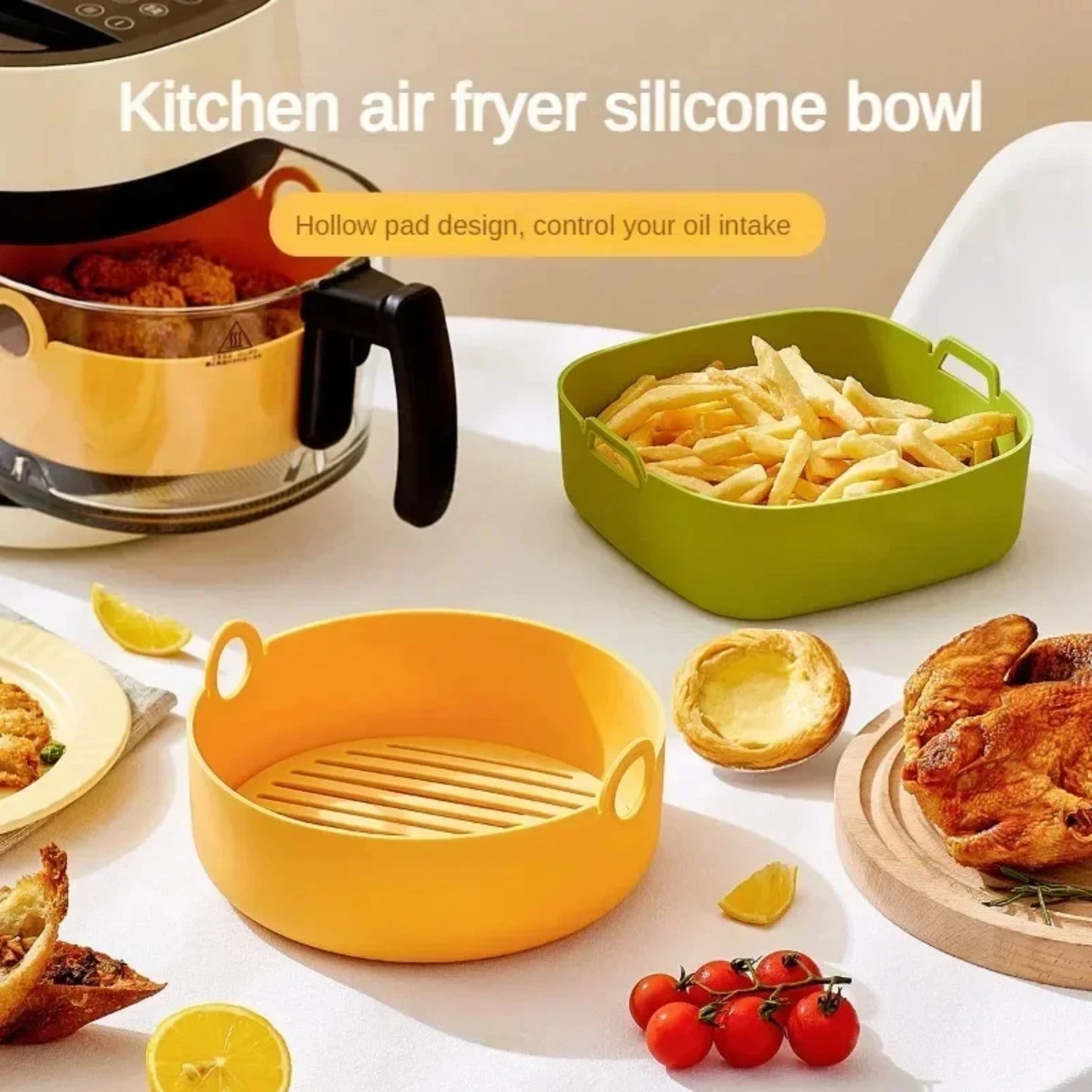 Non-Stick Silicone Airfryer Tray